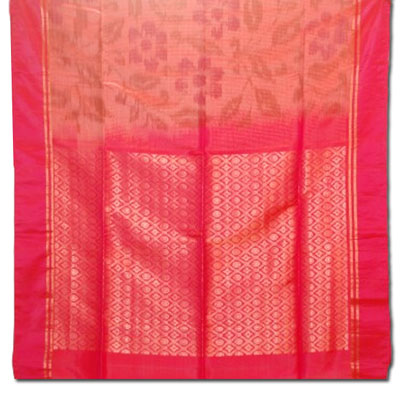 "Fancy Ikkat print cotton Seico Saree HSNM-44 - Click here to View more details about this Product